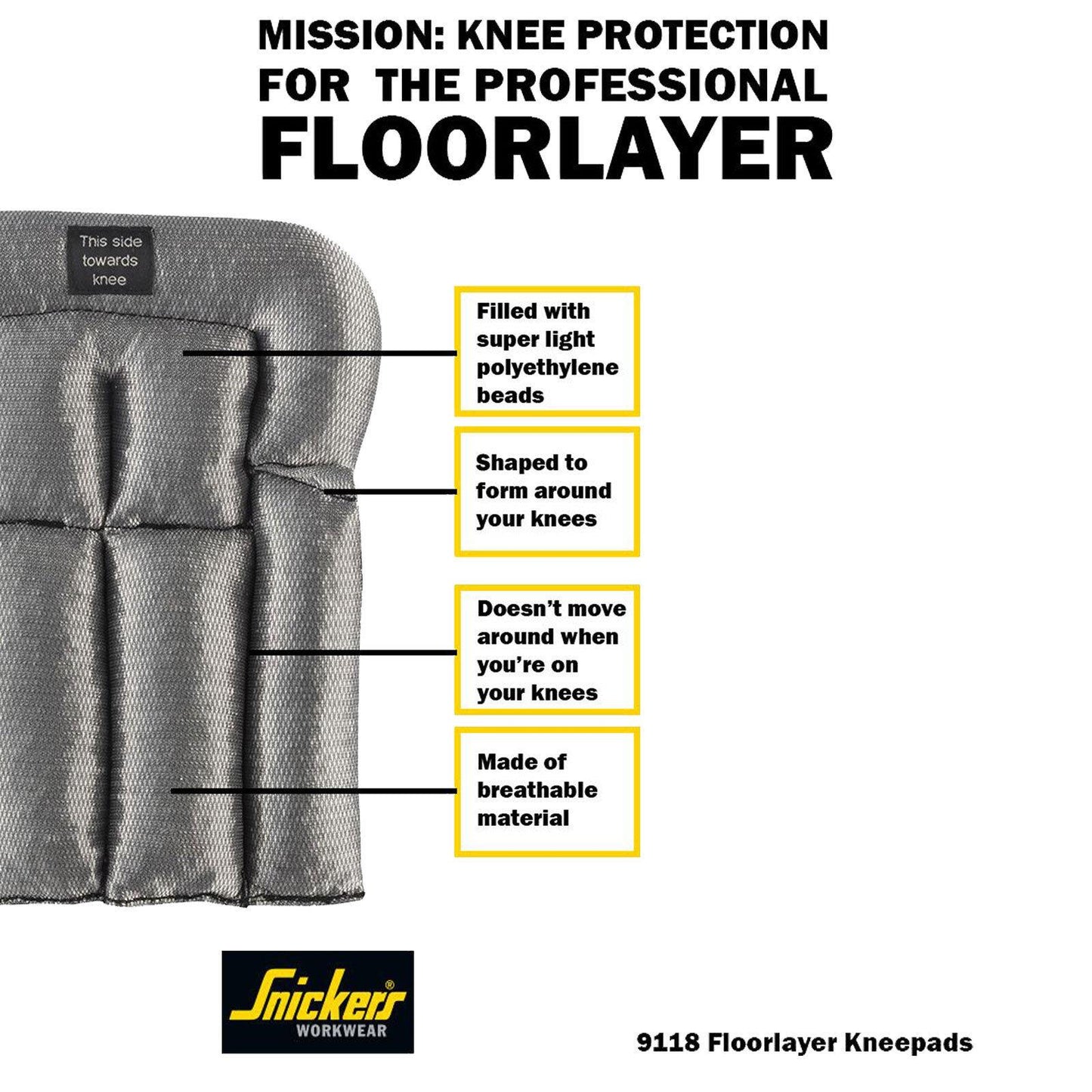 Snickers Floorlayer Carpet Fitter Kneepads 9118