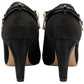 Lotus Gloria Black Faux Suede Stiletto Shoe Boots