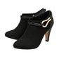 Lotus Gloria Black Faux Suede Stiletto Shoe Boots