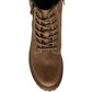 Lotus Lauryn Tan Faux Suede Lace Up/Zip Hiker Style Boots