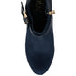 Lotus Platt Navy Faux Suede Ankle Shoe Boots