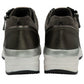 Lotus Solace Gunmetal Leather Wedge Trainers