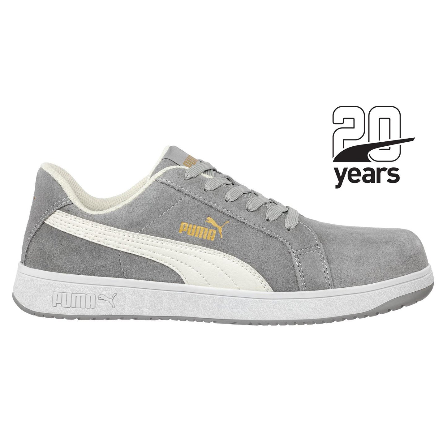 Puma Mens Iconic Suede Grey Low Composite Work Safety Trainers