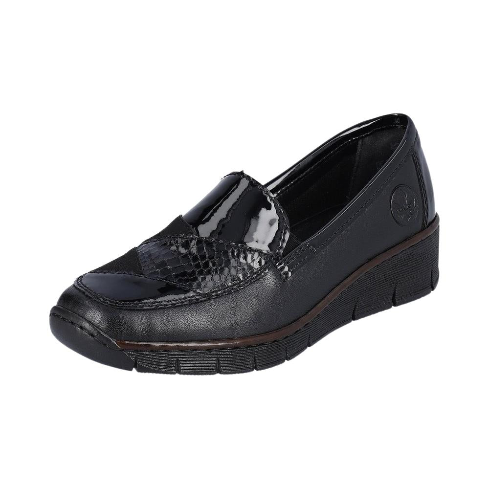 Rieker Ladies 53785-00 Black Shoes