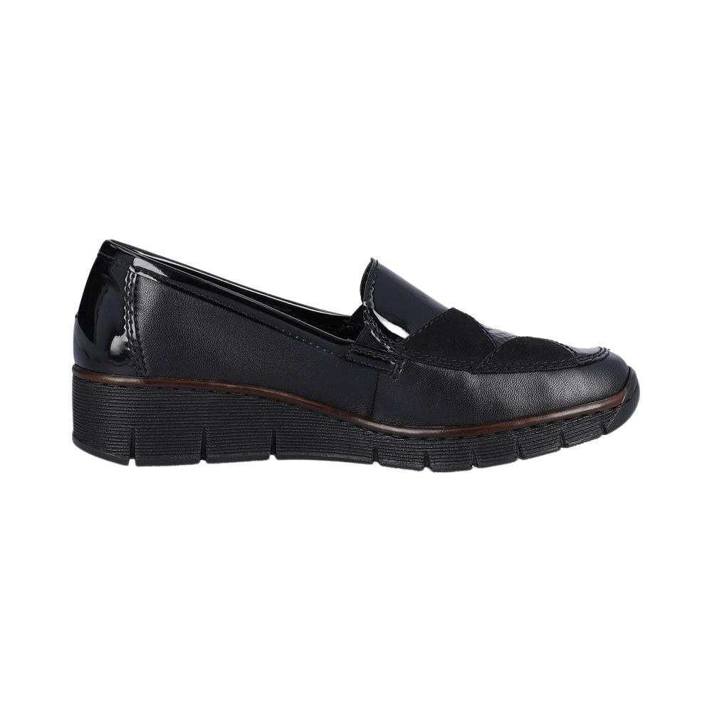 Rieker Ladies 53785-00 Black Shoes