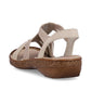 Rieker Ladies 62855-60 Beige Elasticated Slip On Sandals
