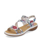 Rieker Ladies 659C7-92 Multi Coloured Floral Narrow Fit Slingback Sandals