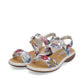Rieker Ladies 659C7-92 Multi Coloured Floral Narrow Fit Slingback Sandals
