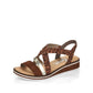 Rieker Ladies V3663-24 Leopard Print and Gold Slingback Sandals