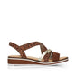 Rieker Ladies V3663-24 Leopard Print and Gold Slingback Sandals