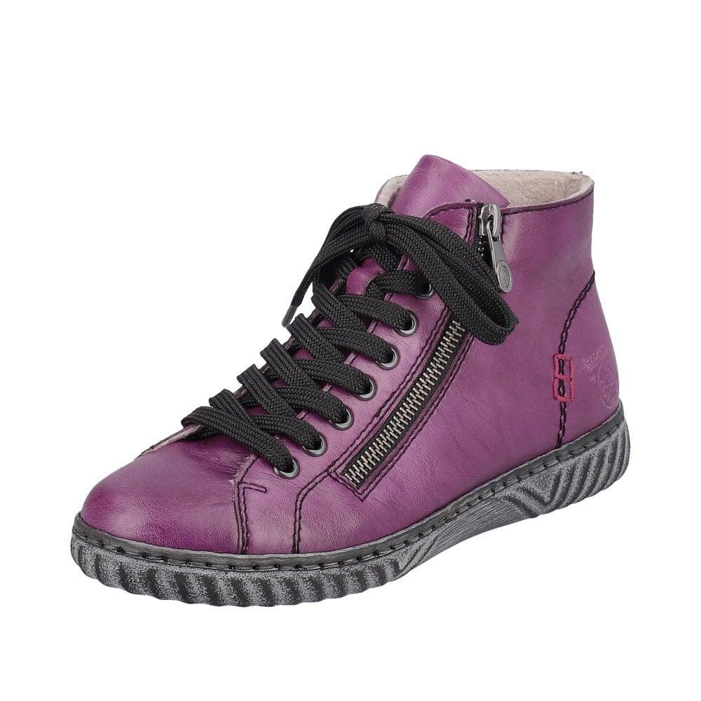Rieker N0921-30 Purple Warm Lined Ankle Boots