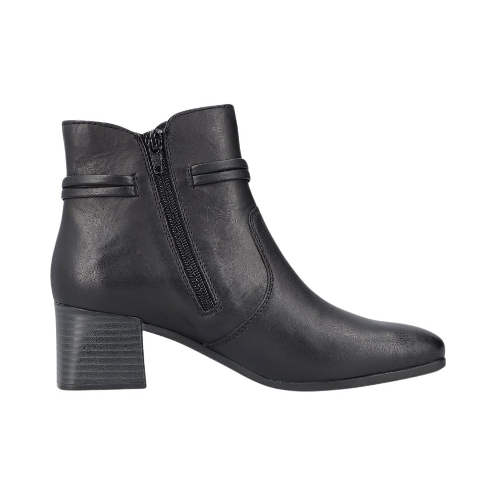 Rieker Womens 70973-00 Black Leather Ankle Boots