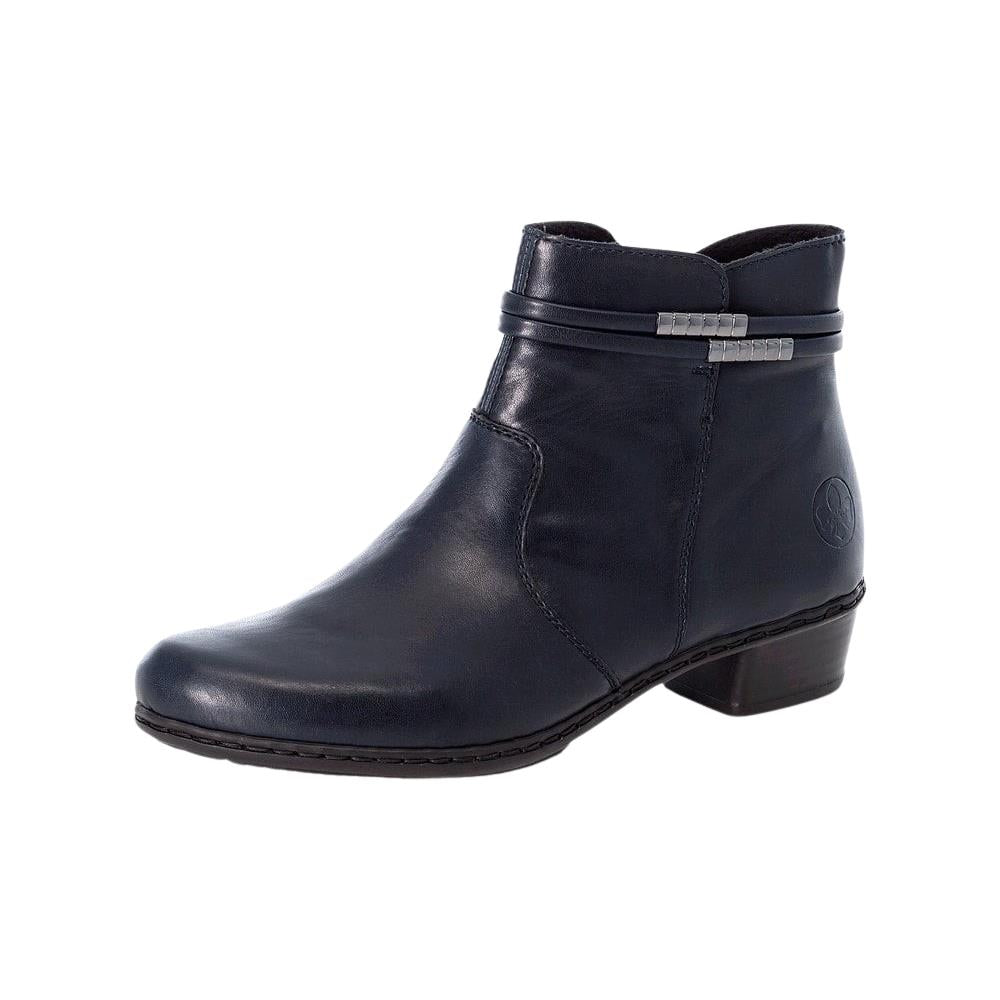 Rieker Y0781-14 Blue Fleece Lined Ankle Boots