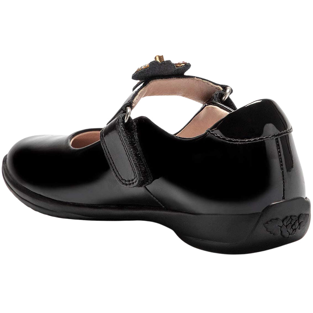 Lelli Kelly LK8100 (DB01) Bliss Unicorn Black Patent School Shoes F Fit