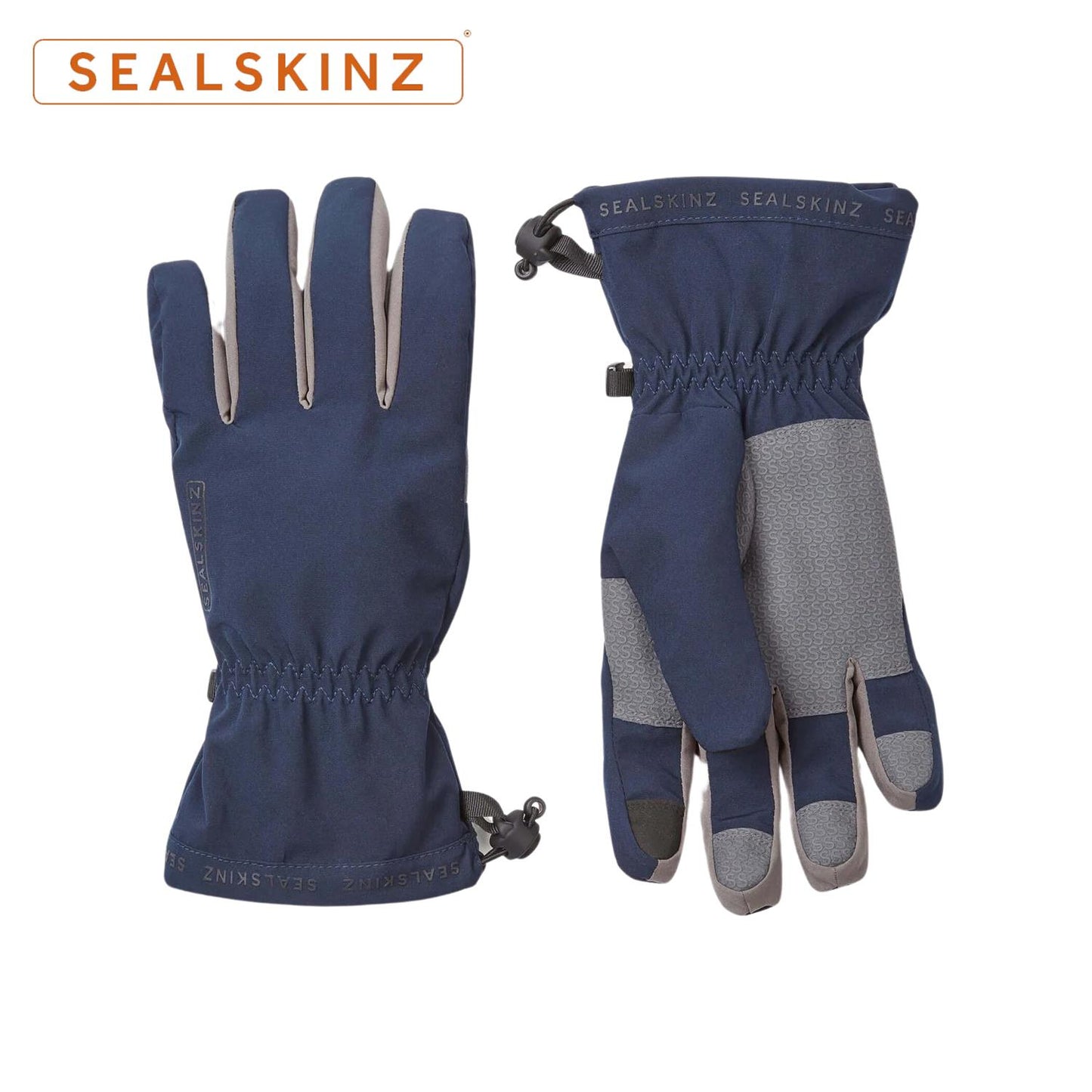SealSkinz Waterproof Lightweight Gauntlet Gloves Navy Drayton