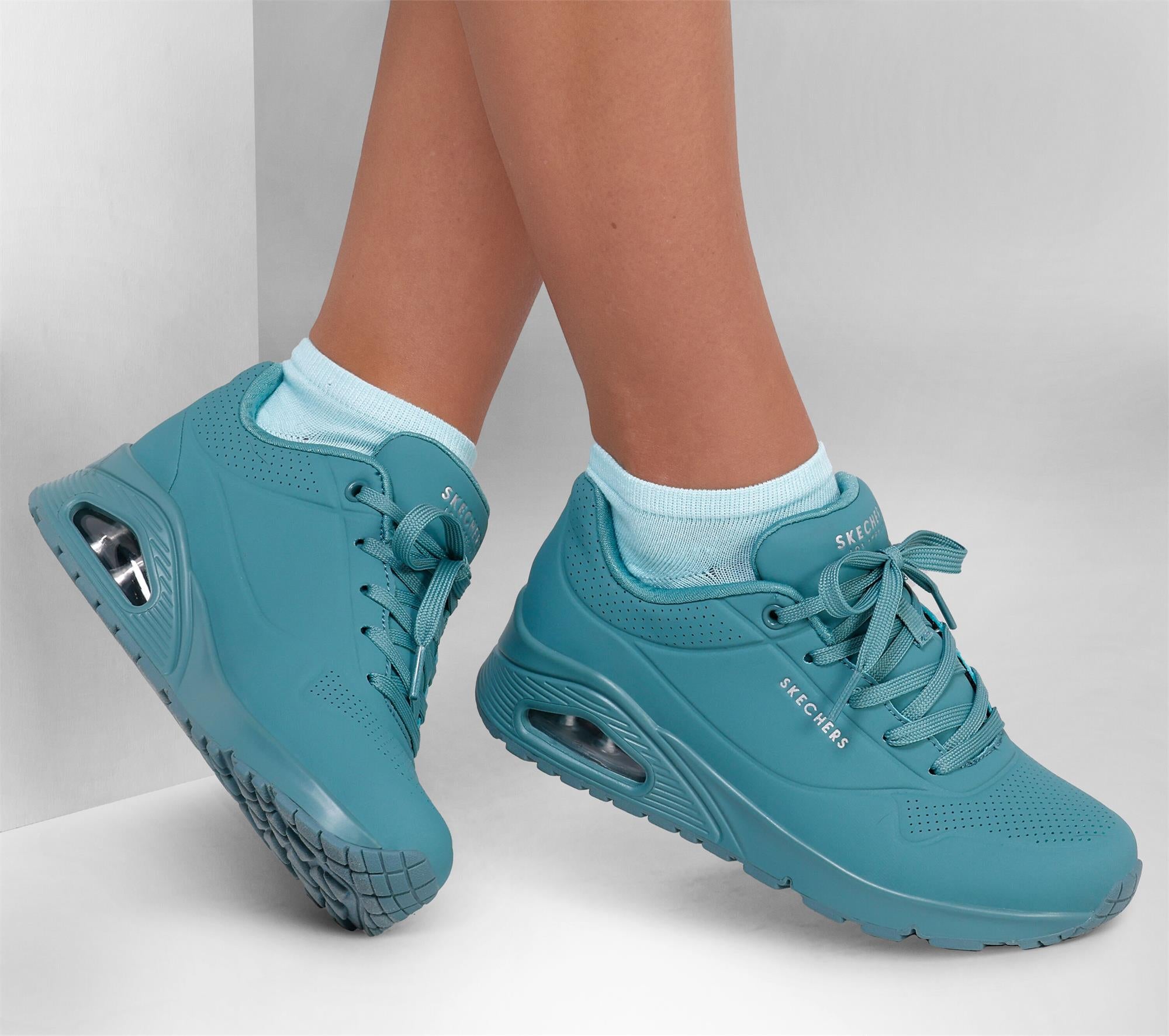 Skechers Ladies Uno Stand On Air 73690 TEAL Hirst Footwear