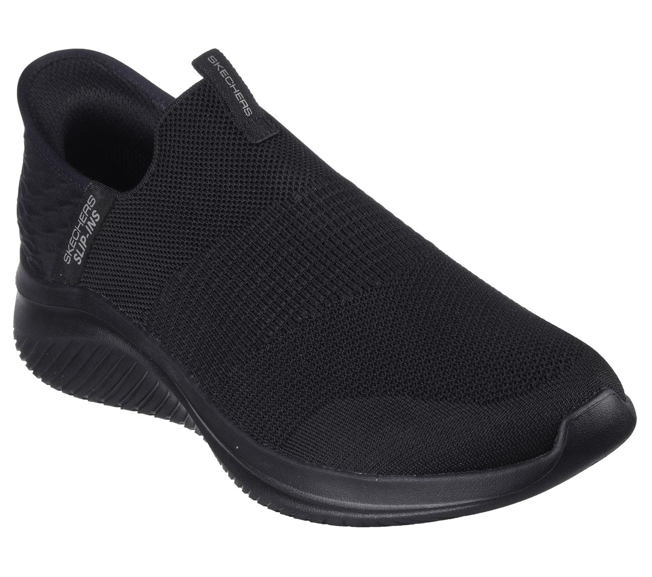 Skechers Mens  Black Vegan Slip-Ins Hands Free Shoes 232450/BBK