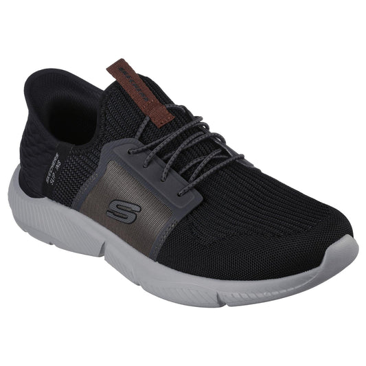 Skechers Mens Slip Ins Black/Grey Ingram Brackett 210609/BKGY