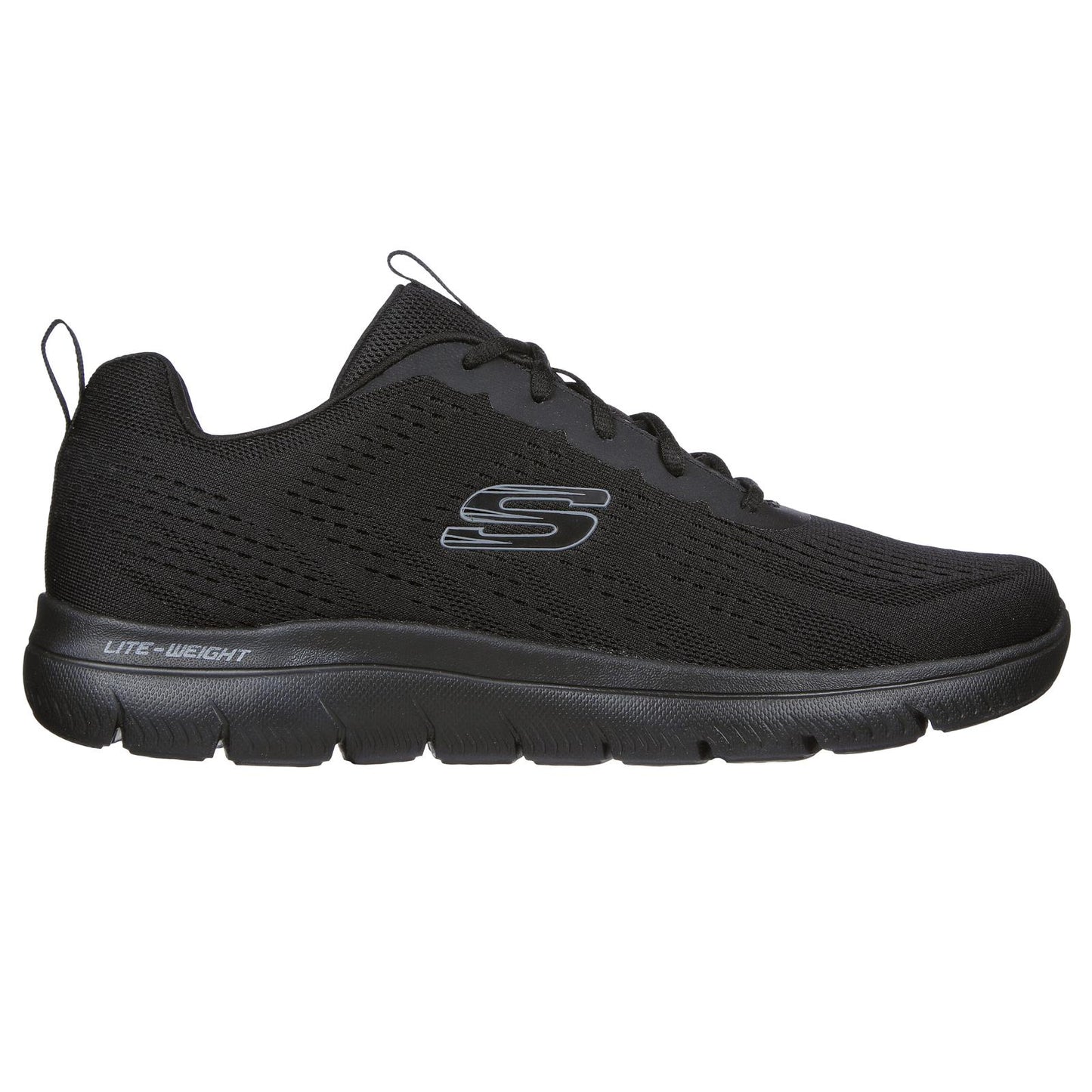 Skechers Mens Summits Torre Black Vegan Lightweight Trainers Shoes