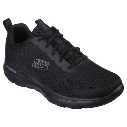 Skechers Mens Summits Torre Black Vegan Lightweight Trainers Shoes