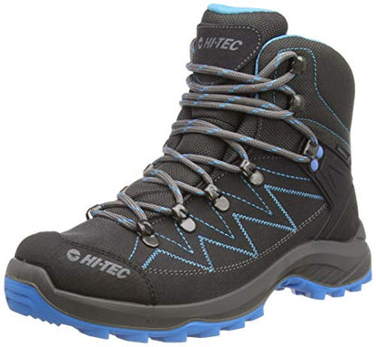 Hi-Tec Ladies Sporthike Mid Waterproof Charcoal/Blue Lightweight Walking Boots