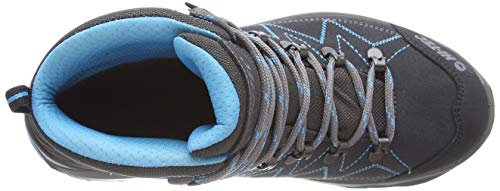 Hi-Tec Ladies Sporthike Mid Waterproof Charcoal/Blue Lightweight Walking Boots