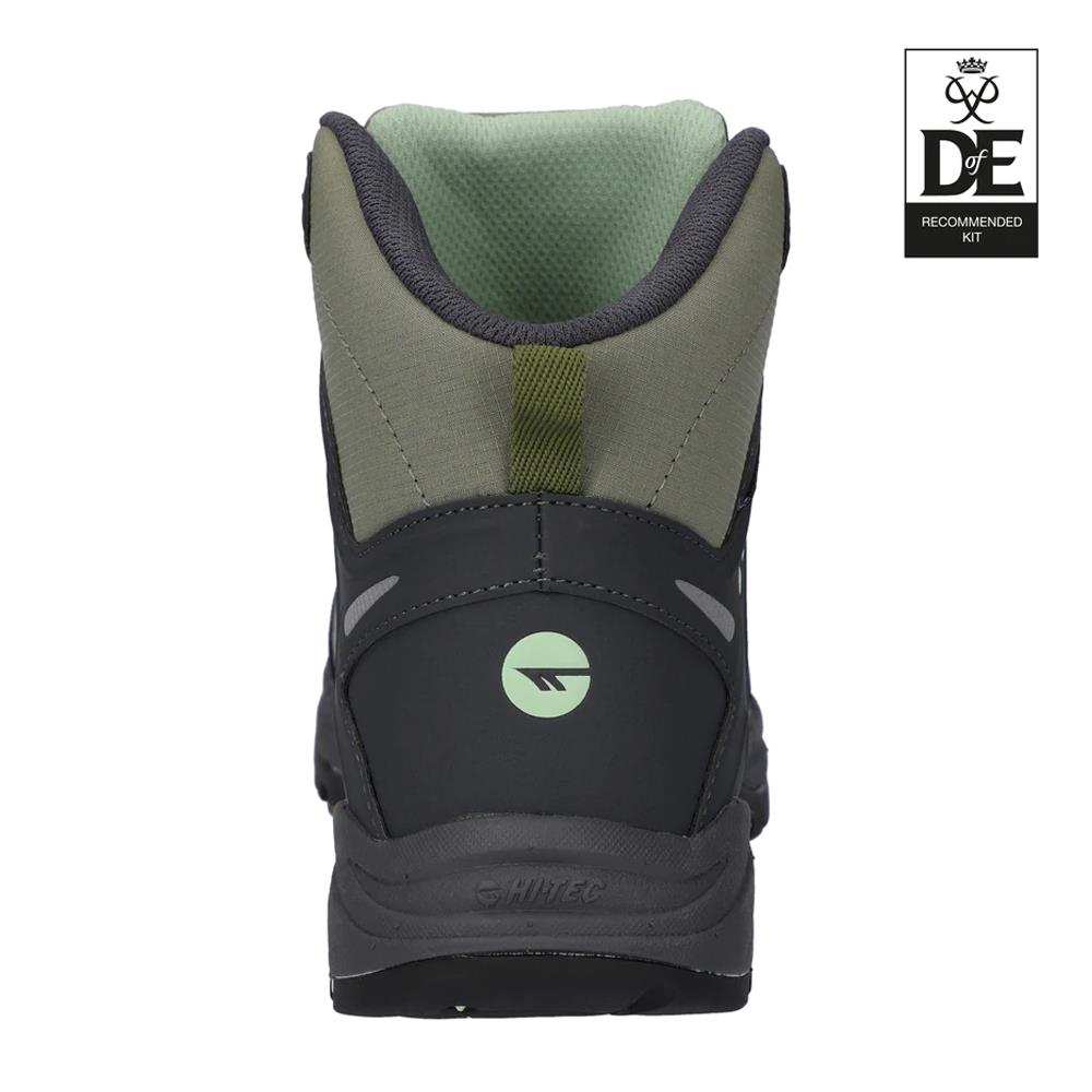 Hi-Tec Ladies Psych Waterproof Carbon/Olive D of E Vegan Hiking Walking Boots