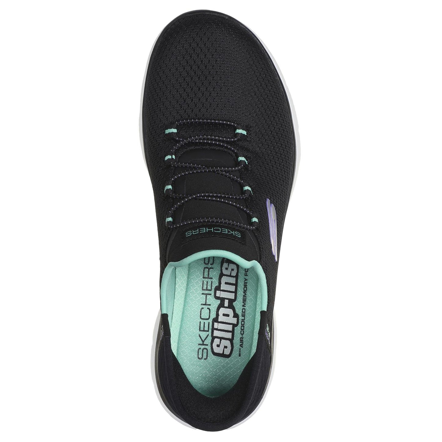 Skechers Womens Summits Diamond Dream Slip Ins Black Turquoise 150123/BKTQ