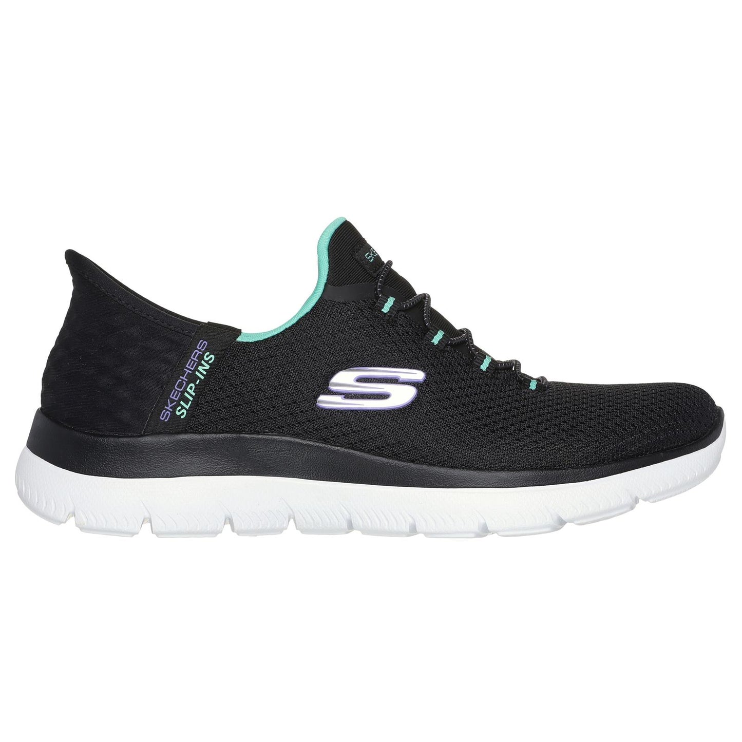 Skechers Womens Summits Diamond Dream Slip Ins Black Turquoise 150123/BKTQ