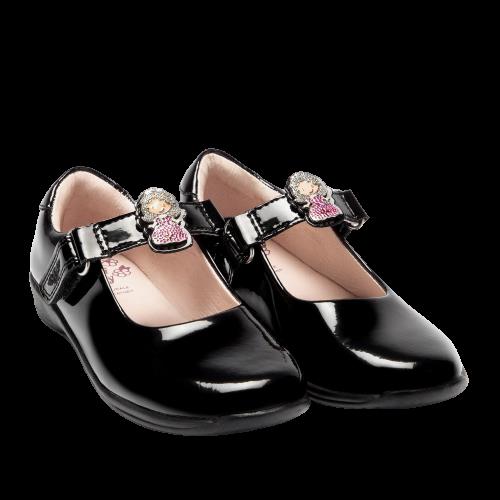 Lelli Kelly LK8315 (DB01) Prinny Black Patent School Shoes F Fitting