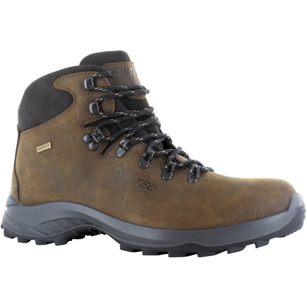 Hi-Tec Mens Ravine Lite WP Brown Leather Waterproof Hiking Walking Boots