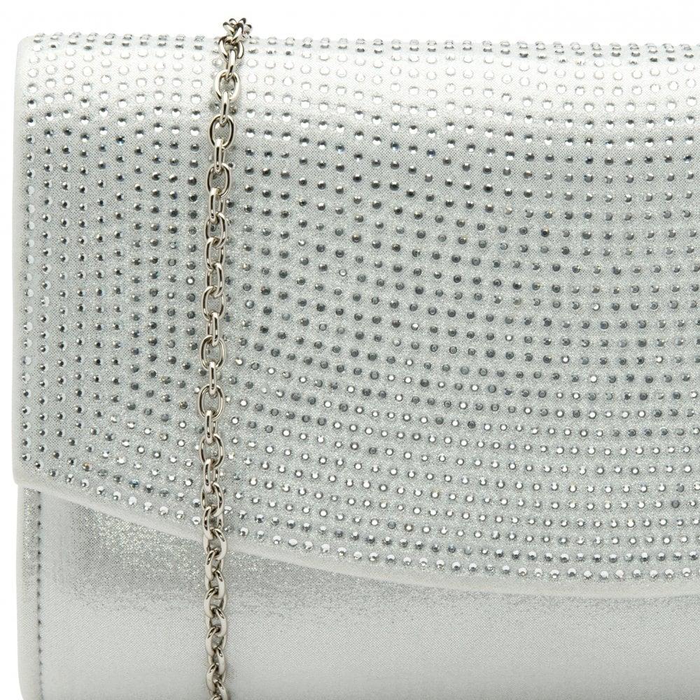 Lotus Ladies Trance Silver Shimmer Occasion Clutch Handbag