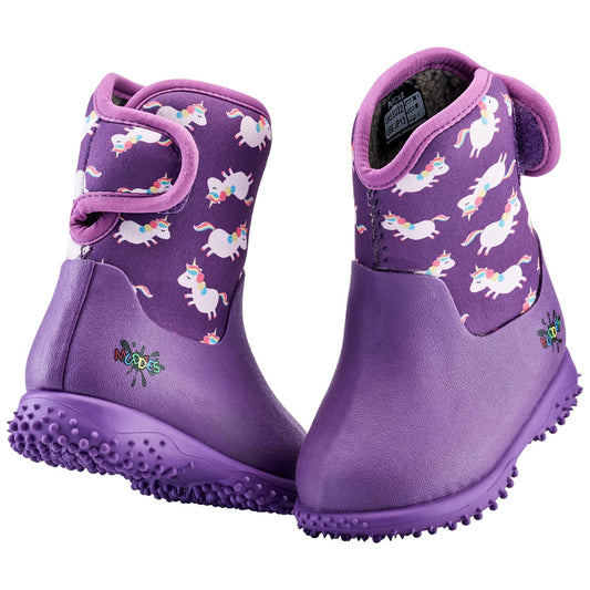 Muddies Puddle Unicorn Violet Infants Kids Warm Wellies Boots