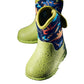 Muddies Puddle Dino Lime Infants Kids Warm Wellies Boots