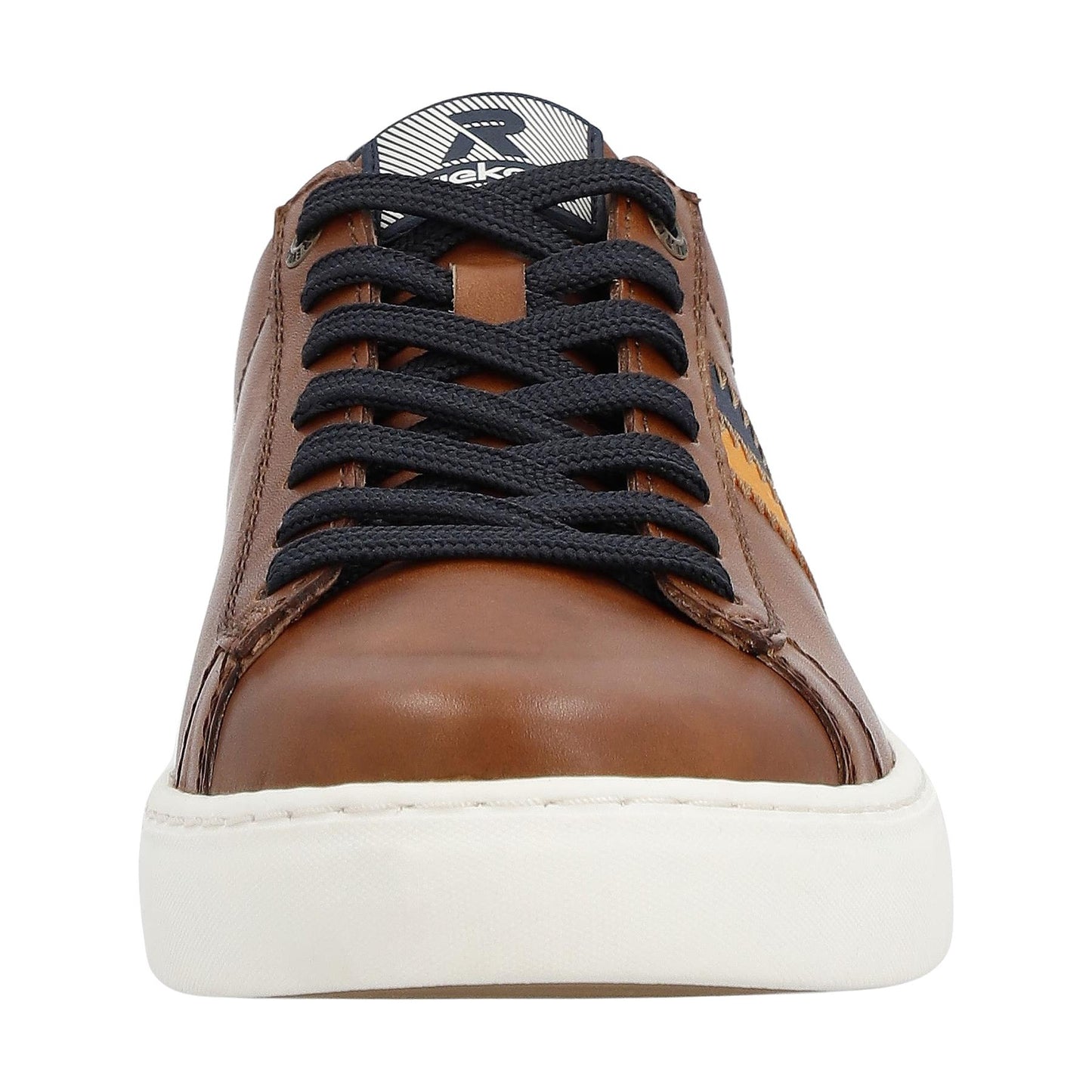 Rieker Mens U0705-24 Brown Leather Lace Up Wide Fit Casual Shoes Trainers