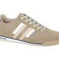 Route 21 Mens M540T Beige Denim Collection Lace Up Trainers Casual Shoes