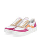 Remonte Womens D0J01-84 White Multi Leather Zip Trainers