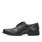 Rieker Mens B0001-00 Black Leather Gibson Lace Up Wide Fit Work Dress Shoes