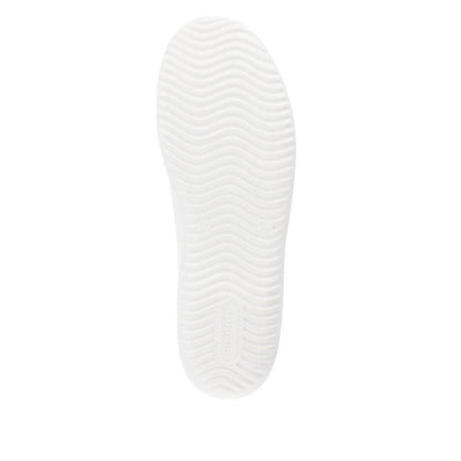 Remonte Womens D1E03-80 White Leather Side Zip Detail Wide Fit Trainers