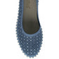 Lotus Womens Ewelina Slip On Shoes Floral Ladies Pumps ULS468 Blue