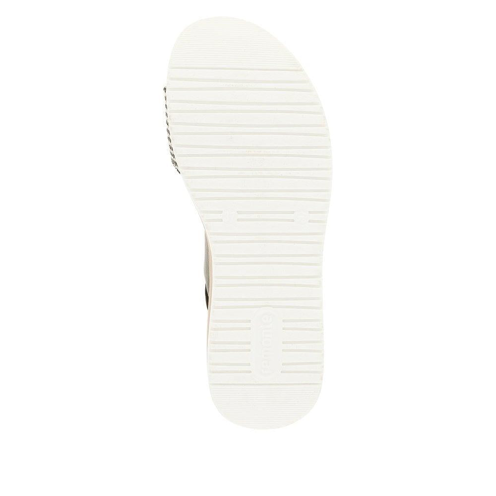 Remonte Womens Black White Leather Sandals D1J53-02