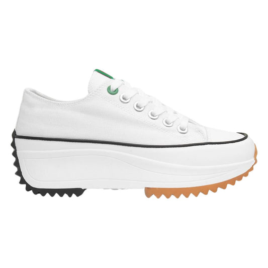 Heavenly Feet Womens White Platform Lace Up Trainers