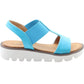 Heavenly Feet Womens Ritz Turquoise Platform Vegan Sandals