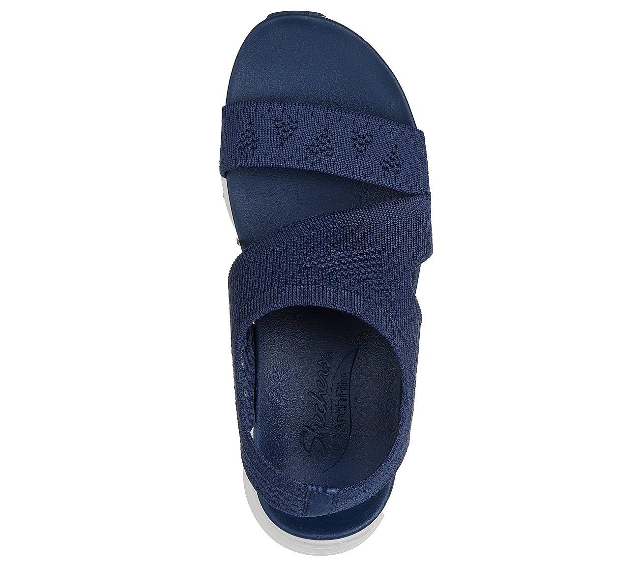 Skechers Womens Arch Fit Brightest Day Navy Vegan Elasticated Stretch Sandals