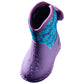Muddies Puddle Flower Violet Infants Kids Warm Wellies Boots