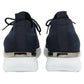 Lotus Robuck Navy Sparkly Knitted Slip On Trainers