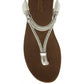 Lotus Womens Chica White Diamante Toe Post Thong Strap Sandals