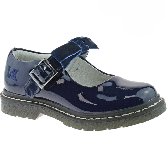 Lelli Kelly LK8286 (DE01) Frankie SNR Navy Patent School Shoes F Fitting