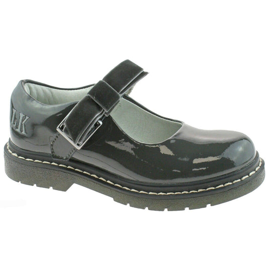 Lelli Kelly LK8286 (DR01) Frankie SNR Grey Patent School Shoes F Fitting