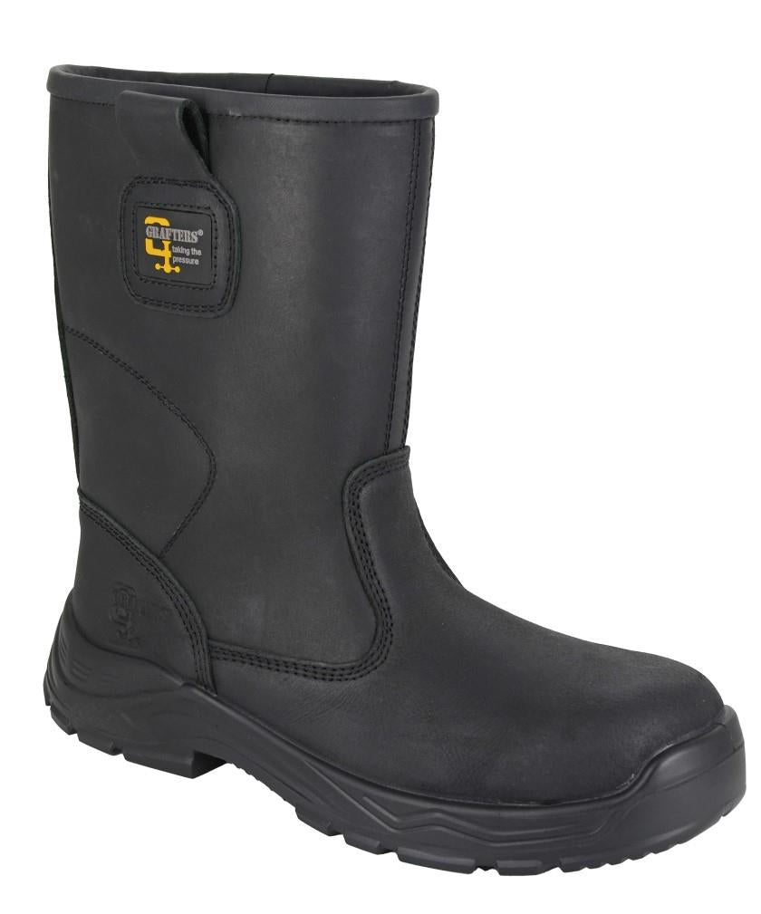 Grafters Waterproof Safety Rigger Boots M560A Black